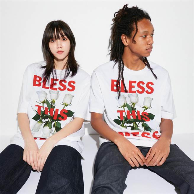 UNIQLO開賣多款潮流UT，男裝THE MESSAGE UT印花T恤(短袖)，590元。（UNIQLO提供）