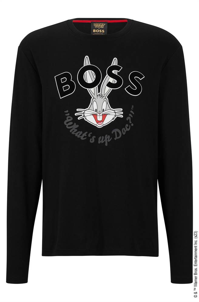 Looney Tunes x BOSS農曆新年聯名系列黑色長袖T恤，6200元。（BOSS提供）