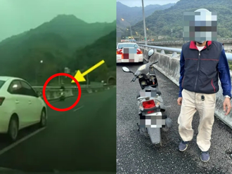 驚險！80歲老翁騎機車上國道「逆向飆7公里」 駕駛嚇壞