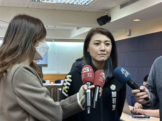 民进党台北市议员顏若芳。（杨亚璇摄）