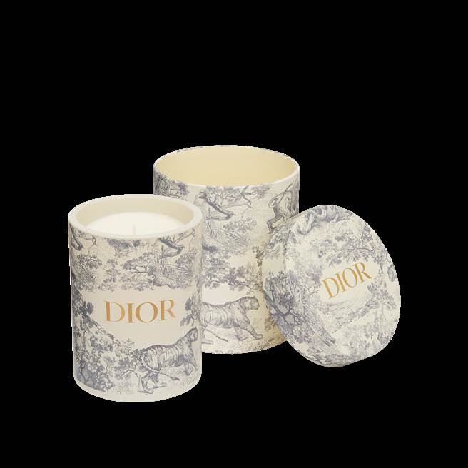 Dior Toile de Jouy灰色法式印花香氛蠟燭，9000元。（Dior提供）