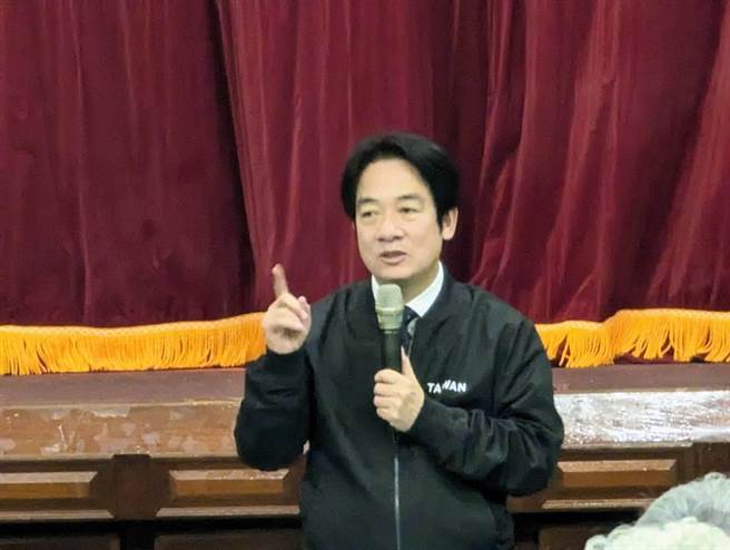 参选民进党主席的副总统赖清德11日晚间在基隆市举行「向党员报告政见发表会」，强调将严正党纪。（张志康摄）