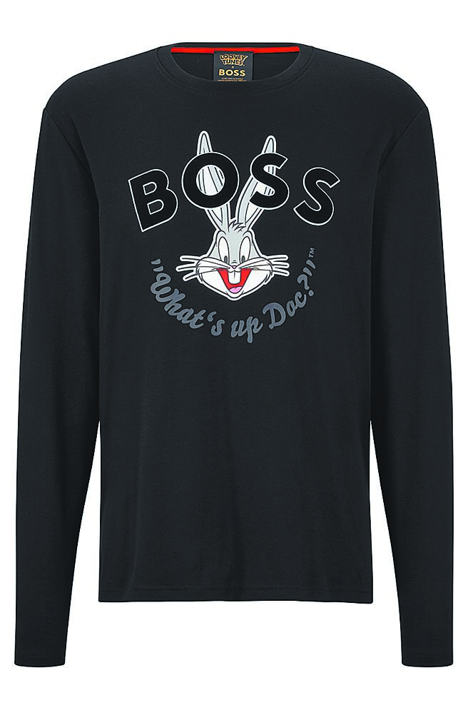 Looney Tunes x BOSS农历新年联名系列黑色长袖T恤，6200元。（BOSS提供）