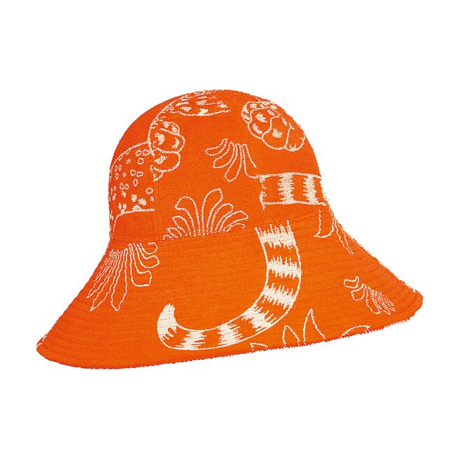 印花棉质毛巾布休閒帽2万600元。（Hermes提供）