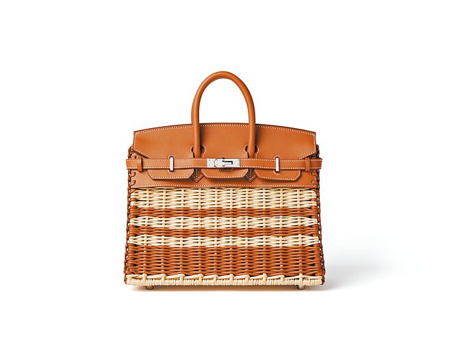 Birkin Picnic提包Swift小牛皮与柳条编织材质，79万2000元。（Hermes提供）