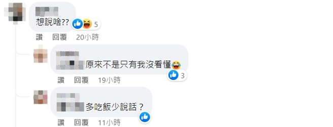 脸书网友留言。（图／截自沈慧虹脸书）