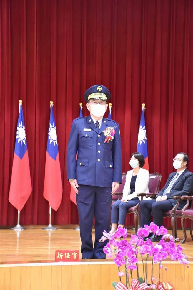 彰化县警察局局长吴坤旭陞任桃园市政府警察局局长，本照片摄于2021年8月24日接任彰化县警察局长。（本报资料照片／吴敏菁彰化传真）