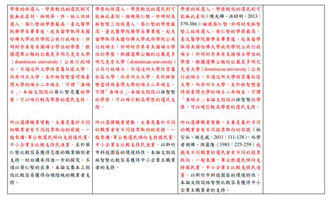对照表第3页。（陈明通委任律师陈昱龙提供）