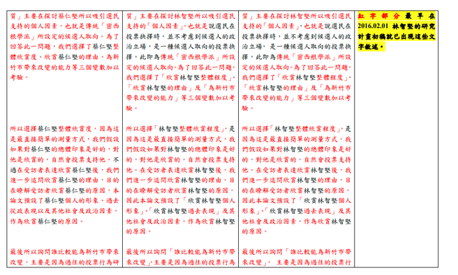 对照表第9页。（陈明通委任律师陈昱龙提供）