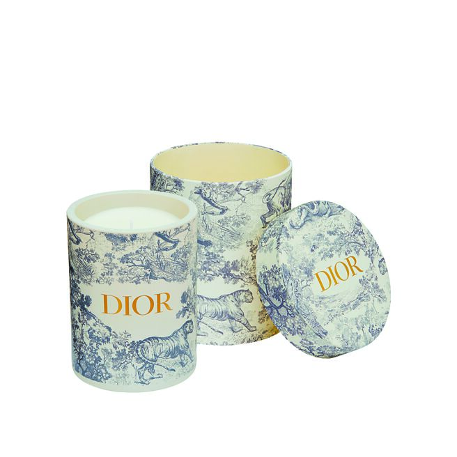 Dior Toile de Jouy灰色法式印花香氛蠟燭，9000元。（Dior提供）