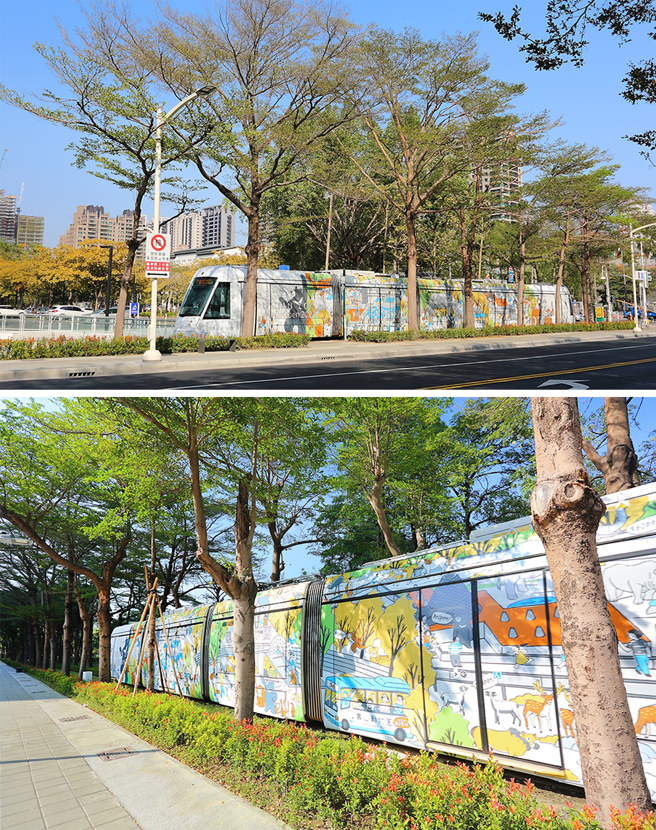 「动物明星号」轻轨彩绘列车。(摄影/Carter)