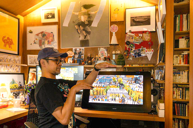 插画家Croter以「新动物园运动」三大主轴为题，为寿山动物园描绘「动物明星号」缤纷插画。(图片提供/Croter)