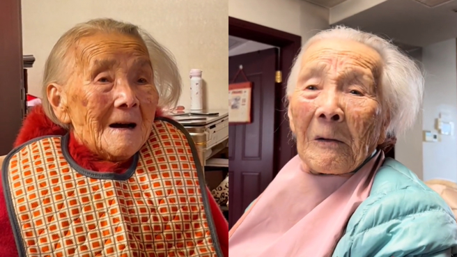 网红奶奶俞秀莲确诊新冠肺炎病逝。(图/抖音)