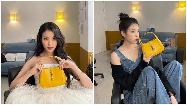 IU认爱后首度发文，晒出多张与精品包的合照。（摘自IG） 