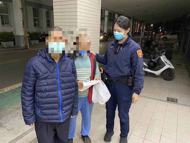 鄭姓失智翁北上訪友卻迷途自家附近，警方協助找到人。（警方提供／陳淑娥台中傳真）