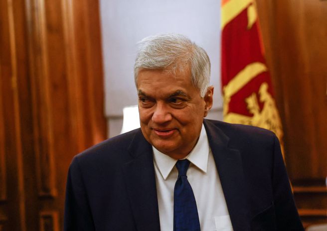 图为总统威克瑞米辛赫（Ranil Wickremesinghe）。(图/路透社)