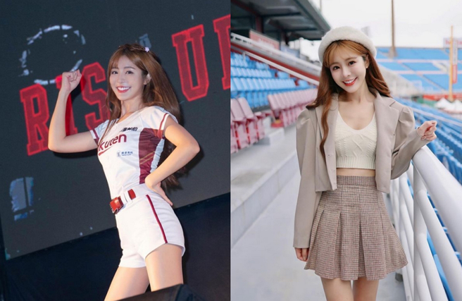 中职乐天桃猿啦啦队「Rakuten Girls」前成员倪暄（林倪亘）今年约满离队。（图／摘自倪暄IG）