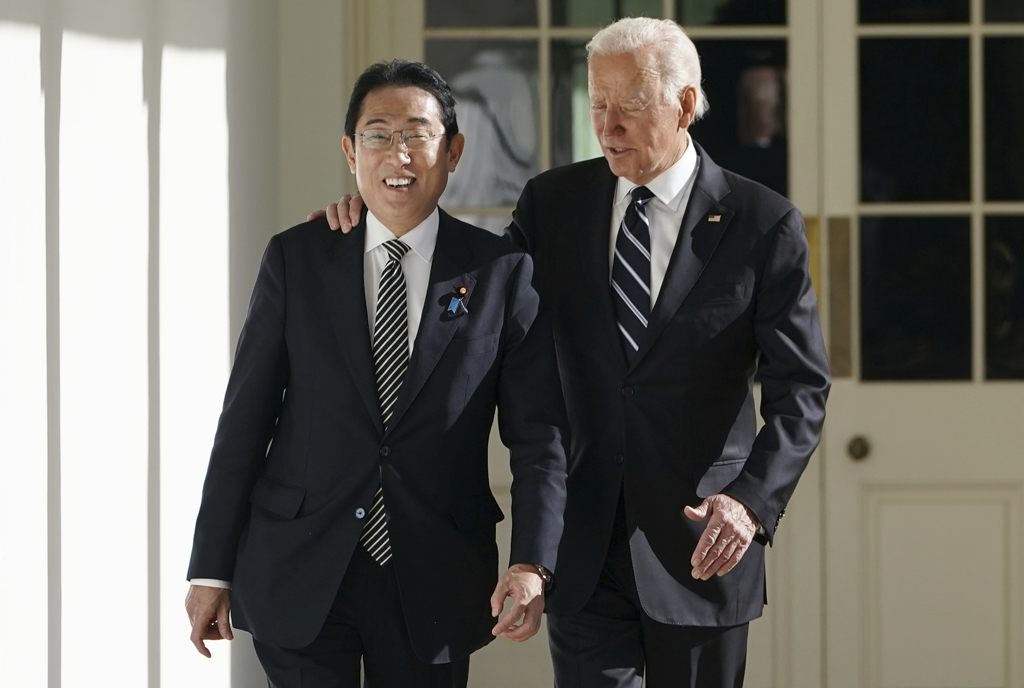 日本首相岸田文雄訪美與美國總拜登會談，既是岸田上任以來的首次，也是日美關係一個新階段的開始。（圖／美聯社）