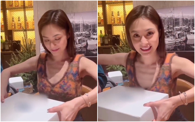 阿嬌爆瘦，胸口可見清晰的肋骨形狀。(圖/小紅書)