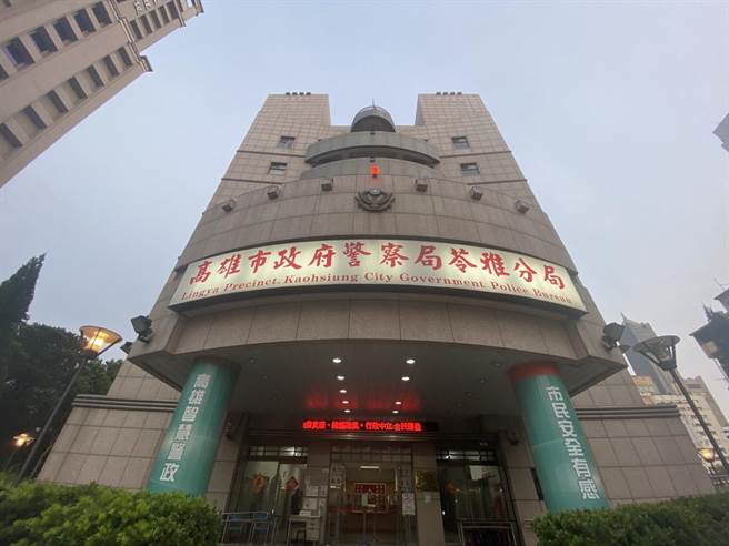 苓雅分局今日早上獲報85大樓內的23樓有打架情事，於是派員趕往現場。（楊舒婷攝）