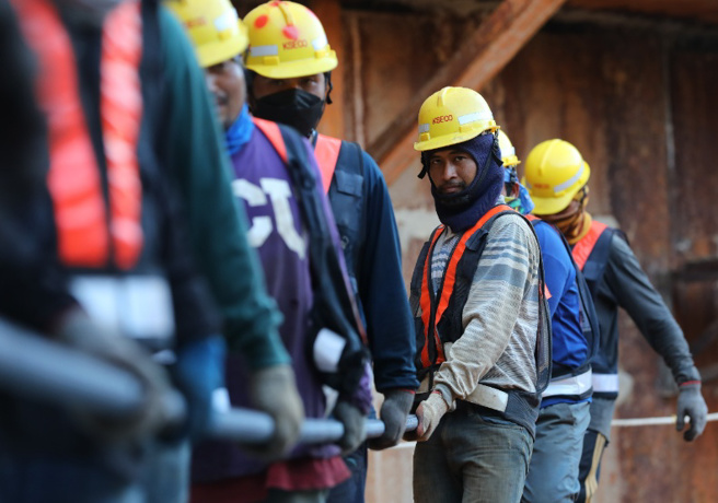 台灣對外籍移工需求大增，疫情期間更受影響，全國大小工程都在搶勞工。(攝/張智傑)