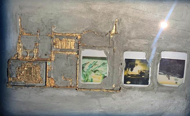 黄赞伦将物件、肖像、主机板再次的「叫出」后再封存成一件件固态的作品，他并不想还原真实的故事，而是留给观者许多想像。（邓博仁摄）