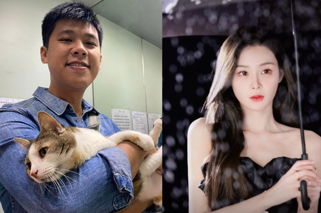 葛斯齐（左）发文公开力挺张颖颖。（图／葛斯齐脸书、截图自微博）