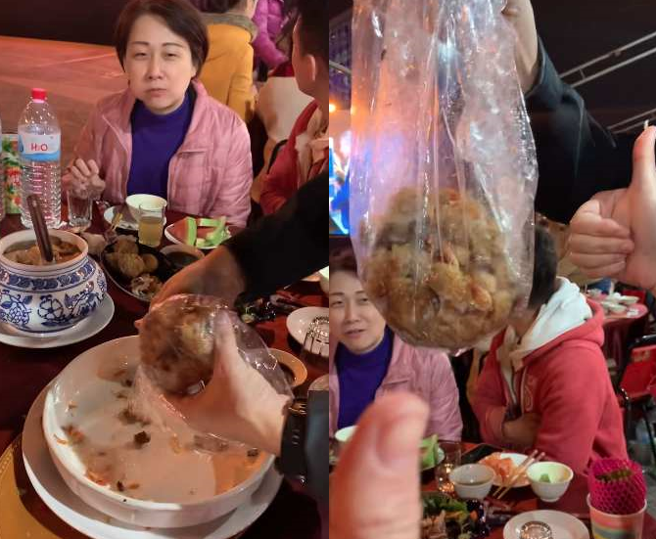 陳志金醫師打包一氣呵成，還到隔壁桌教學。(翻攝自陳志金fb)