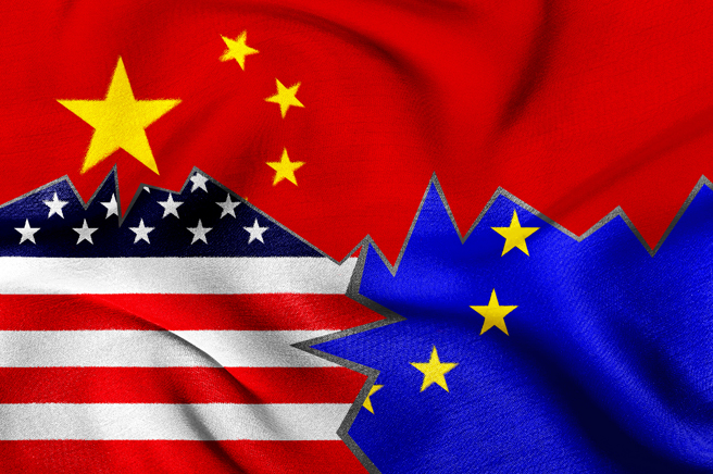 雖然歐美都被中國人稱為「西方國家」，但是中國人對歐洲國家的好感大大超過對美國。（圖／Shutterstock)