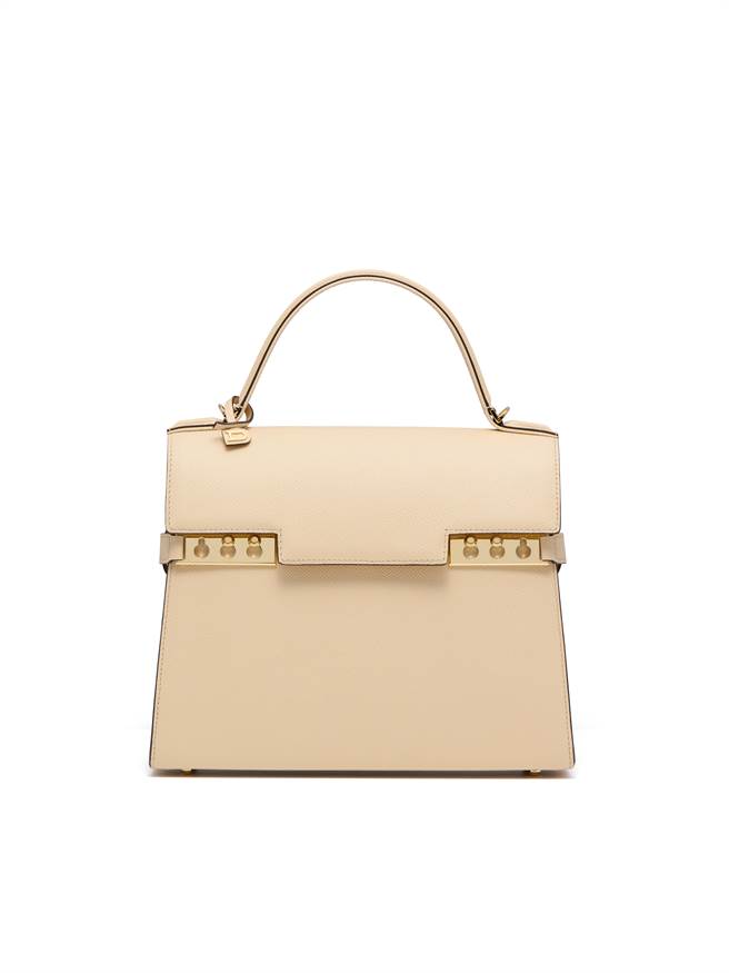 DELVAUX 沙丘色Tempete MM Alpina Calf，价格店洽。（Delvaux 提供）