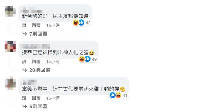 脸书网友留言。（图／截自蔡英文脸书）