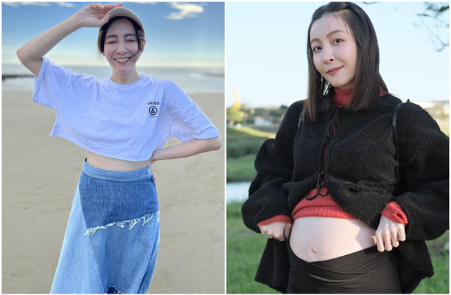 林雨葶表示孕期剩下倒数三周，会把宝宝平安生出来。(图/林雨葶脸书)