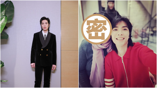 蕭敬騰無預警在臉書上曬出與一女子的親密貼臉照。(圖／翻攝自蕭敬騰臉書)