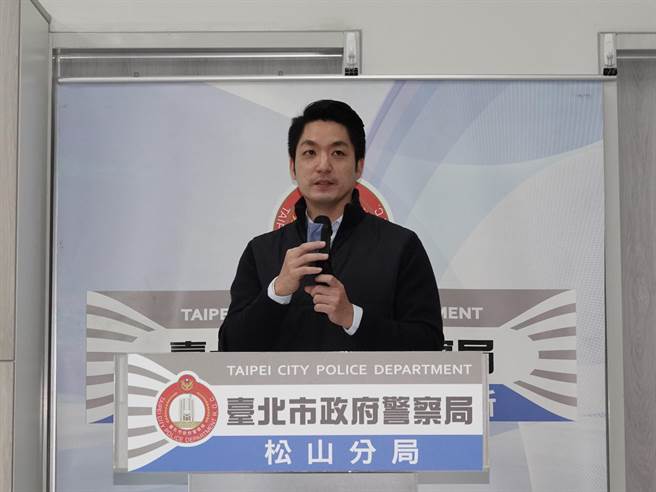 台北市長蔣萬安慰問松山分局，感謝警察讓民眾過好年。（警方提供）
