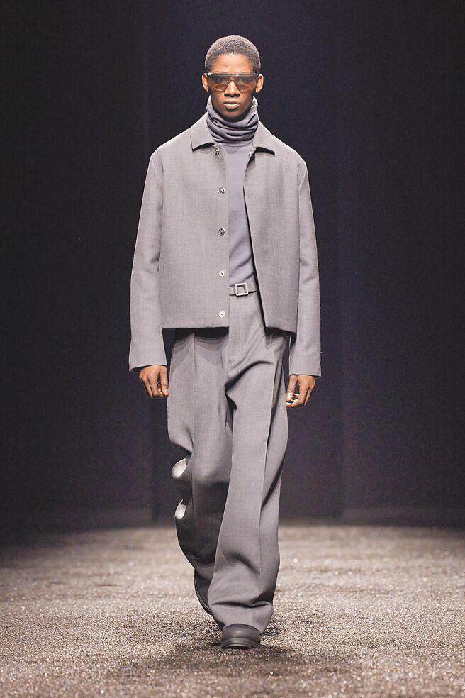 Zegna傑尼亞2023冬季系列著重於面料設計。（Zegna提供）