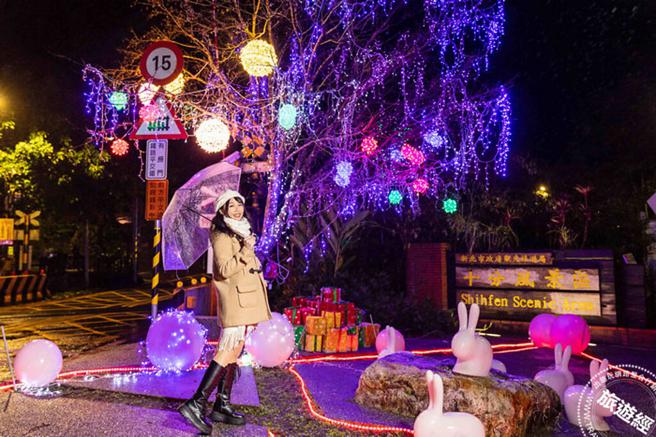 「希望之光」将绿意盎然的树木化身为璀璨动人的许愿树(新北市政府观光旅游局提供)
