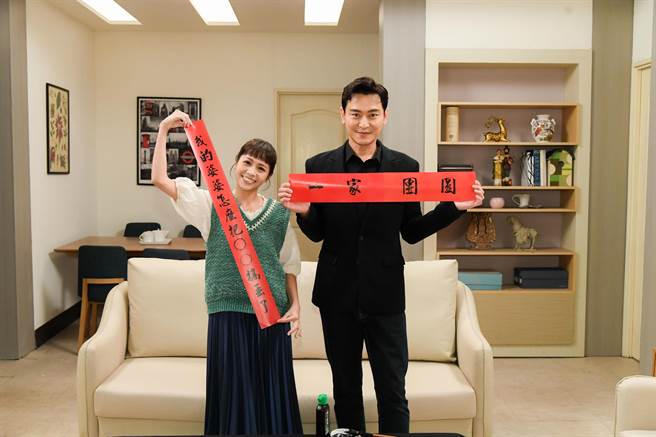 黄姵嘉客串8点檔和陈冠霖搭檔。（三立提供）