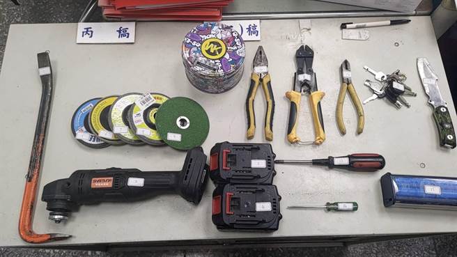 警方查扣苏嫌作案工具。（警方提供）