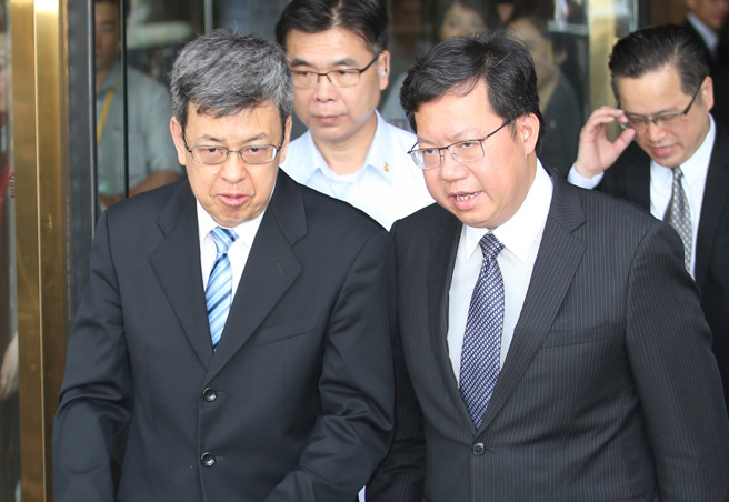 內閣將改組，前副總統陳建仁、前桃園市長鄭文燦搭檔正副閣揆的呼聲高。（資料照,陳怡誠攝）
