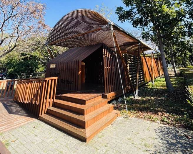 国产材台湾馆「森之屋」，欢迎民眾来趟林业文化深度之旅，感受国产材温润魅力。（东势林管处提供）