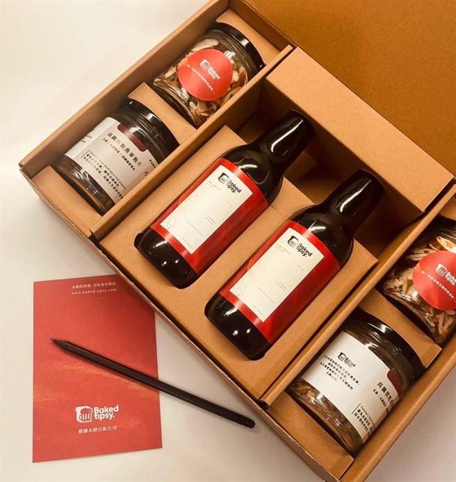 由青年局「创业O'star」平台辅导的蝶酿永续，推出永续年节礼盒。（柯宗纬翻摄）