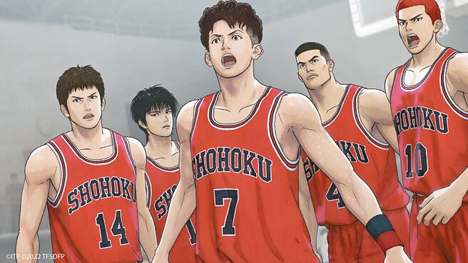 《灌籃高手The First Slam Dunk》5位主角熱血精神，吸引粉絲進戲院搶看。（双喜電影提供）