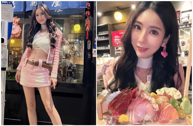 甄馨日前当日式居酒屋的一日店长。（经纪人提供）