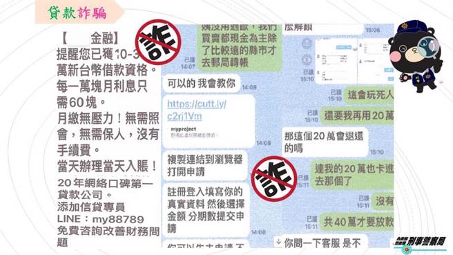刑事局提醒切勿听信诈骗集团谎言。（刑事局提供）