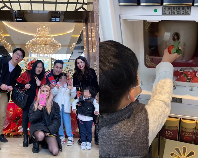 余家人去探视余苑绮，余苑绮两个宝贝女儿儿子的举动，惹哭一票网友。（图／摘自余祥铨Ken脸书）