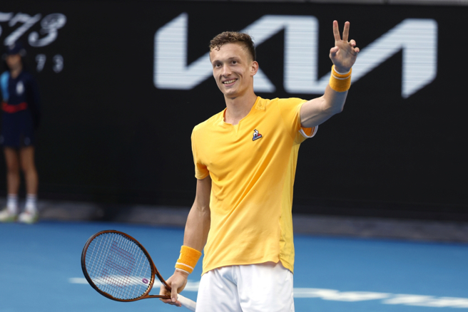 非種子球員萊赫茨卡挺進澳洲網球公開賽男單8強。（美聯社資料照）