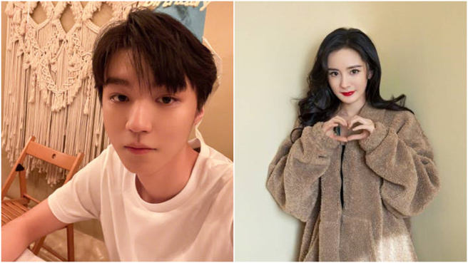 王俊凯日前与女星杨幂传出绯闻。(图／翻摄自王俊凯微博、杨幂微博)