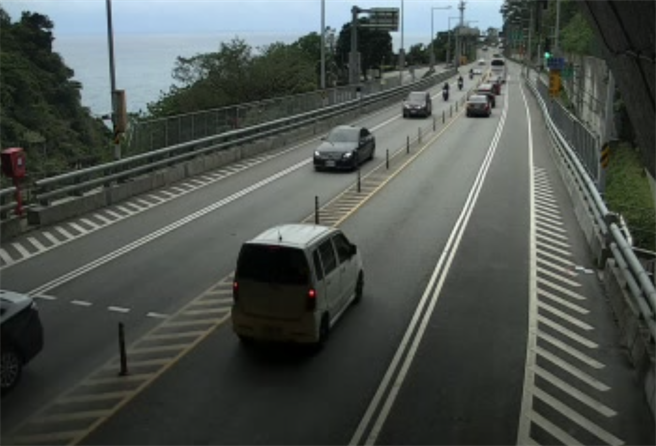 今年是大年初四，也是春節連假第6天，蘇花路廊南北向交通上午堪稱順暢。（摘自公路總局即時影像）