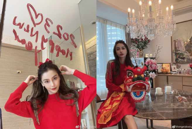 Angelababy家中摆设价格不斐。（图／翻摄自Angelababy微博）