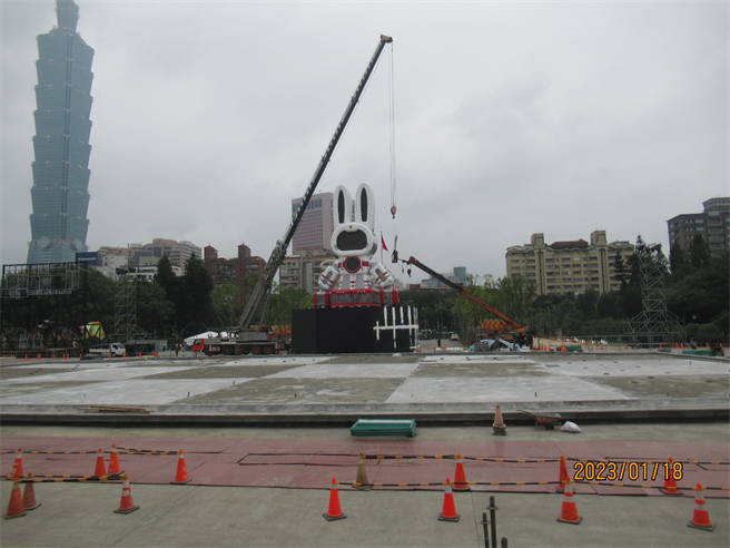 北市劳动局劳检处台湾灯会专案检查。（劳动局提供）